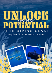 Free Diving Class Poster Image Preview