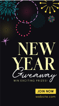 Circle Swirl New Year Giveaway Facebook Story Design