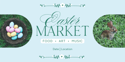 Flowery Easter Market Twitter Post Image Preview