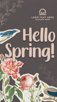 Scrapbook Hello Spring Instagram story Image Preview