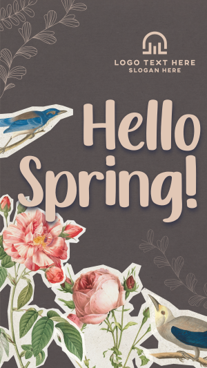 Scrapbook Hello Spring Instagram story Image Preview