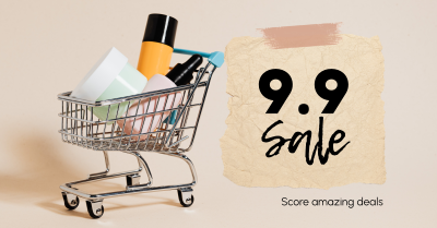 9.9 Sale Shopping Cart Facebook ad Image Preview