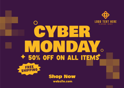 Cyber Monday Offers Postcard Image Preview