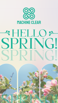 Retro Welcome Spring TikTok Video Design