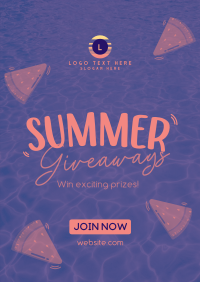 Refreshing Summer Giveaways Poster Design
