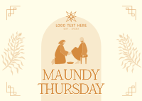 Maundy Thursday Washing of Feet Postcard Image Preview