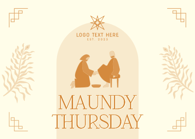 Maundy Thursday Washing of Feet Postcard Image Preview