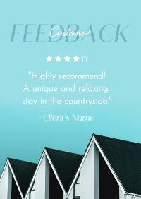 Cozy House Rental Feedback Flyer Image Preview