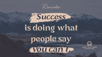 Success Motivational Quote Video Image Preview