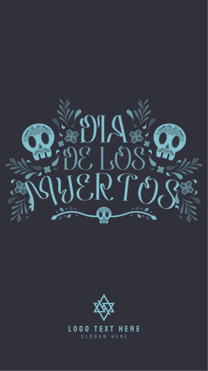 Colorful Calavera Facebook story Image Preview