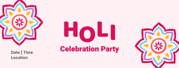 Holi Get Together Facebook Cover Design Image Preview