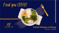 Lunch for Delivery Facebook Event Cover Design