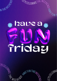 Fun Friday Balloon Poster Image Preview