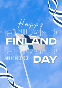 Simple Finland Indepence Day Flyer Design