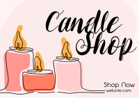 Candle Line Postcard Image Preview