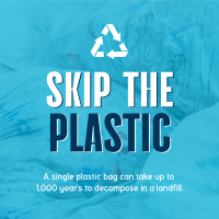 Sustainable Zero Waste Plastic Instagram Post Design