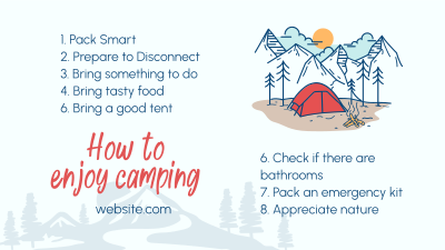 How to enjoy camping Facebook event cover Image Preview