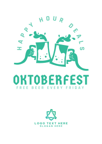 Oktoberfest Happy Hour Deals Poster Design