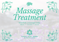 Art Nouveau Massage Treatment Postcard Image Preview