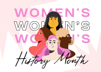 Pretty Women's Month Postcard Image Preview