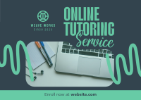 Online Tutoring Service Postcard Image Preview