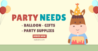 Party Supplies Facebook Ad Design