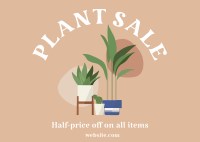Quirky Plant Sale Postcard Image Preview