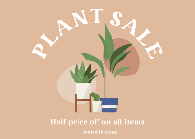 Quirky Plant Sale Postcard Image Preview