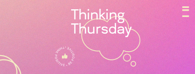 Thursday Thinking Mood Facebook cover Image Preview