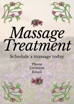 Art Nouveau Massage Treatment Poster Image Preview