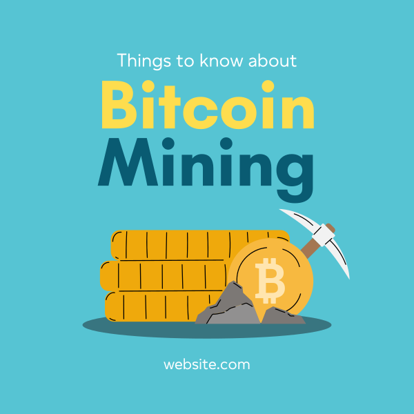 Bitcoin Mining Instagram Post Design