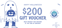 Trick or Treat Ghost Gift Certificate Design