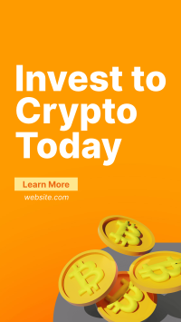 Invest to Crypto Facebook Story Design