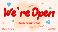 We're Open Doodles Facebook Event Cover Image Preview