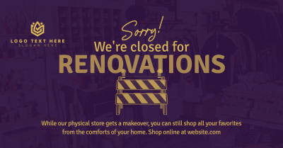 Closed for Renovations Facebook ad Image Preview