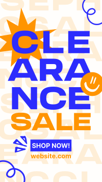 Clearance Sale Scribbles Facebook Story Design