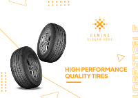 High Quality Tires Postcard Design