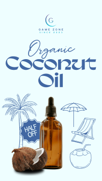 Organic Coconut Oil Instagram story Image Preview