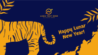 Lunar Tiger Greeting Zoom background Image Preview