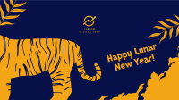 Lunar Tiger Greeting Zoom Background Image Preview