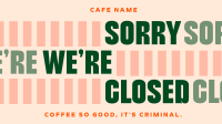 Minimalist Fun Closed Cafe Animation Image Preview