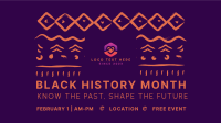 Black History Month Pattern Facebook Event Cover Design