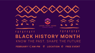 Black History Month Pattern Facebook event cover Image Preview