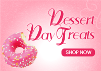 Simple Dessert Day Promo Postcard Design