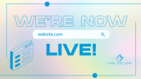 Live Website Announcement Facebook Event Cover Design