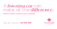 Typographic Suicide Prevention Facebook ad Image Preview