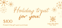 Merry Christmas Snowflake Gift Certificate Image Preview