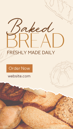 Baked Bread Bakery Facebook story Image Preview