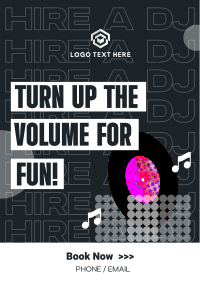 Hire a DJ Poster Design