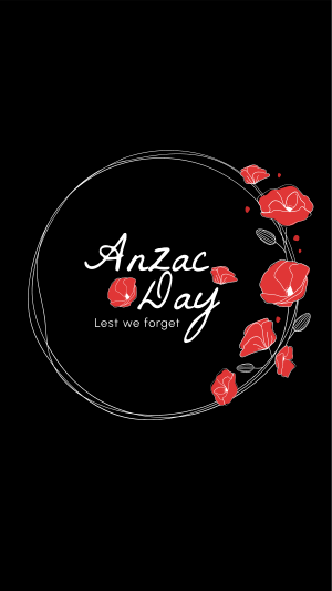 Anzac Day Wreath Instagram story Image Preview